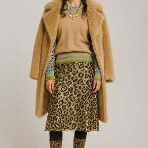 CONDITIONS APPLY for Bl^nk London Crew Neck Sweater with animal print sleeves